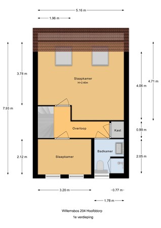 Floorplan - Willemsbos, 2134 EJ Hoofddorp